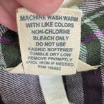 Duluth Trading Purple Black White Plaid Cotton Blend Button Up Flannel Shirt L Size L Photo 6