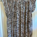 Kona Sol  Brown Tan Plunge Neck‎ Sleeveless Swim Coverup Photo 4