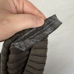 ZARA Knit Women's Ribbed Mock Neck Sweater Olive Green Zip Sleeve Cropped Size M Photo 5