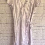 Gap Lavender and white Striped Wrap Short Sleeve Dress Woman’s Size Small Photo 0