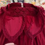 LILBETTER XS Red Wine Burgundy Crochet Lace Maxi Halter Neck Backless Dress NWT Photo 10