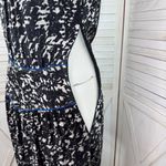 Coach Yoke StaticāPattern Jacquard Long Sleeve Midi Dress Back White 0 Photo 8