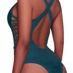 Holipick Women Sexy One Piece Swimsuit Lace up Monokini Plunge Backless Criss Cross Bathing Suit Swimwear Photo 1