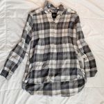 American Eagle Outfitters Flannel Shirt Gray Size XS Photo 0