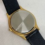 Vintage quartz analog watch gold tone 33mm round case east coast dial running Photo 5
