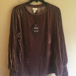 Ava & Viv NWT  XL suede long sleeved top Photo 0