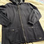 St. John ‎ Knit SPORT NWOT Black LOGO Hoody Jacket Size Small Photo 6