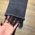 White House | Black Market  Charcoal Black Skinny Ankle Jeans with Lace Hem Size 0 Photo 1