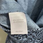 J Jill Womens Cropped Chino Pants Blue Paisley Print Cotton Blend Size 14 Photo 6