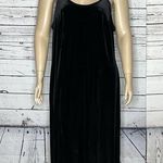 Cacique  Size 18/20 Black Velvet Adjustable Strap w/ Rhinestone Night Gown Dress Photo 0