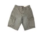 American Eagle Mens 10" Lived-In Cargo Shorts Gray Pockets Cotton Stretch SZ 26 Photo 1