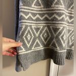 J.Crew black label grey turtleneck sweater cashmere blend fair isle Medium Photo 4
