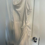 Floerns Plus Size Satin Spaghetti Strap Cowl Neck Wrap Dressββββββ White Photo 2