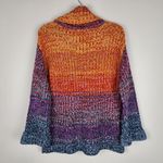 Chelsea & Theodore Multicolor Knit Cowl Neck Sweater Size L Orange Size L Photo 2
