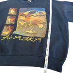 Fruit of the Loom VTG Alaska Graphic Sweatshirt Blue Crewneck Wildlife Size M Photo 9
