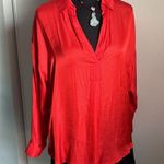 Lush Clothing NWT LUSH Women’s Relaxed Fit Fiery Red Pullover Dressy Henley Blouse Photo 14