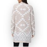 Frye  Women's The Cozy Cardigan Sweater Tan Size Large Aztec Print Photo 1