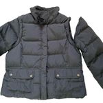 1 Madison  down feathers filled puffer 3 in 1 black quilted jacket size large Photo 2