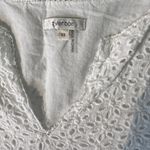 Tyler‎ Boe M White Dress Eyelet Crew Neck V Neck 3/4 Bell Sleeve Cottage Core XS Photo 8
