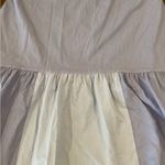 Vineyard Vines  Blue pin Stripe Shirt shift tier ruffle hem knee length dress 8 Photo 5