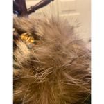 Women's Pelle Green Leather Fur Trim Hooded Jacket Size S Photo 6