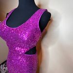 LULU'S Pink Silver Ombre Sequin Maxi Mermaid Sleeveless Formal Prom Party Cutout Size XS Photo 2