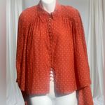 Free People  Terracotta Kennedy polka Dots blouse Photo 1