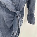 Young Fabulous and Broke Carling Western Asymmetric Ruched Midi Shirt Dress Photo 3