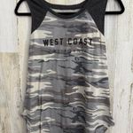 AWAKE Women's Camo Tank Top West Coast Style Size Junior Large Summer Gray Photo 3