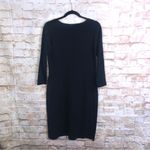 Peruvian Connection  Black Cotton Shift Dress Size Medium Photo 2