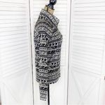 PINK - Victoria's Secret Pink by Victoria’s Secret Aztec Quarter Zip Pullover Shirt Black Cream Small Photo 2