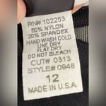 Esther Williams Set up on the Sand Black 1pc Swimsuit Skirt Mesh Top; size 12 Photo 7