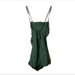 Amanda Uprichard  LACONIA DARK GREEN CYPRESS RUCHED THIN BACK STRAP MINI DRESS M Photo 5