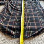 Eden & Olivia Women’s Black Brown Yellow Plaid Button Down 3/4 Sleeve Flannel M Photo 4