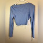 MINKPINK  Women's Blue Ribbed‎ Top Size M Photo 3