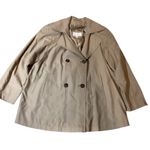 Petite Sophisticate Womens Tan Double Breasted Trench Coat Size M Photo 0