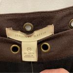 Jonathan Martin Y2K NWY flowy drop waist grommet hole trim short sleeve mini dress black brown Photo 3