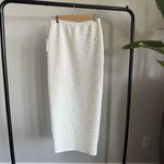 Good American  White Ivory Textured Maxi Skirt Size 3 / L NWT Photo 7