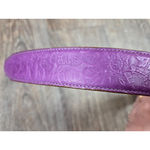 Vintage Handmade Stamped Women's Bright Purple Western Belt Small 28 Photo 3