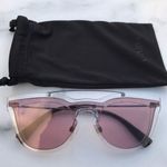 Valentino Garavani NIB Valentino Glamgloss women’s square metal pink Mirrored shield sunglasses Photo 15