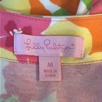 Lilly Pulitzer  Neon Floral Shirt Sleeve Cotton T-Shirt Dress Size Medium Photo 6