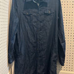 Banana Republic  Womens Denim Dress Long Sleeve Button Down‎ Pockets Dark Blue Photo 0