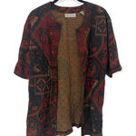 Karen Scott Vintage Open Front Abstract Print Blouse – Size M Photo 0