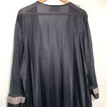Vintage First Lady Lingerie Nylon Black Leopard Print 2Pc Night Gown Set 1X Photo 5
