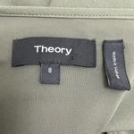 Theory  Dress Women's Size 8 Keyhole Tie Shift Drapey Crepe Dress Military Green Photo 8