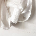 Bishop and Young White Textured Layered Flounce Romper Women’s Size L Photo 5