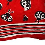 Talbots Vintage Red Stretch Cotton Pencil Skirt Ladybug Pattern EUC Size 2 Photo 2