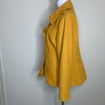 Relativity  Mustard Gold PeaCoat Sz Large Double Breasted Wool Blend Photo 3