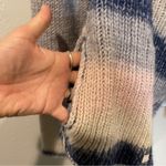 Chaser  Blue and Pink Knit Waterfall Sweater Cardigan Photo 4