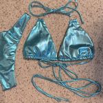 NEW Metallic Blue Bikini Photo 2
